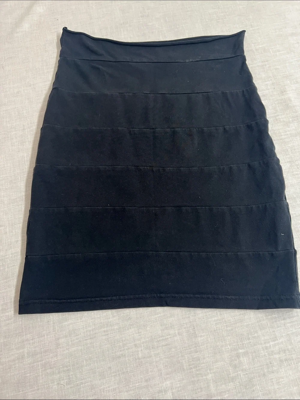 🌞 H&M Black Jersey Lightweight Bandage stretchy Bodycon Mini Skirt women size M